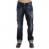 Jeans dritti dalla vestibilità regolare in cotone blu - W34