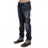 Jeans dritti dalla vestibilità regolare in cotone blu - W34