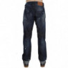 Jeans dritti dalla vestibilità regolare in cotone blu - W34