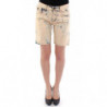 Pantaloni corti di jeans lavati in cotone blu - W24