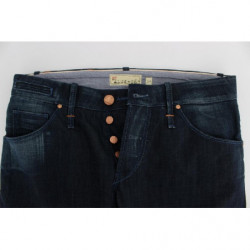 Jeans dalla vestibilità dritta regolare in cotone lavato blu - W34