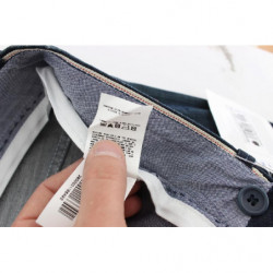 Jeans dalla vestibilità dritta regolare in cotone lavato blu - W34