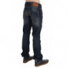 Jeans dritti a vita bassa con lavaggio blu - W34