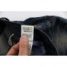 Jeans dritti a vita bassa con lavaggio blu - W34