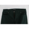 Jeans dal taglio dritto in denim di cotone verde elasticizzato - W34