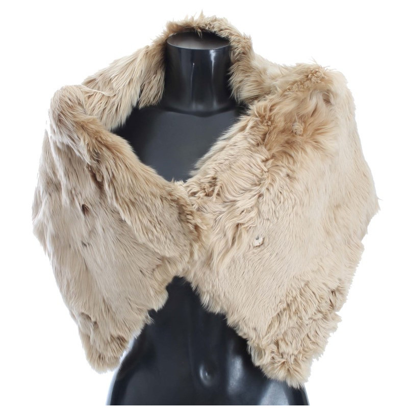 Sciarpa con colletto in alpaca beige - IT40 - XS