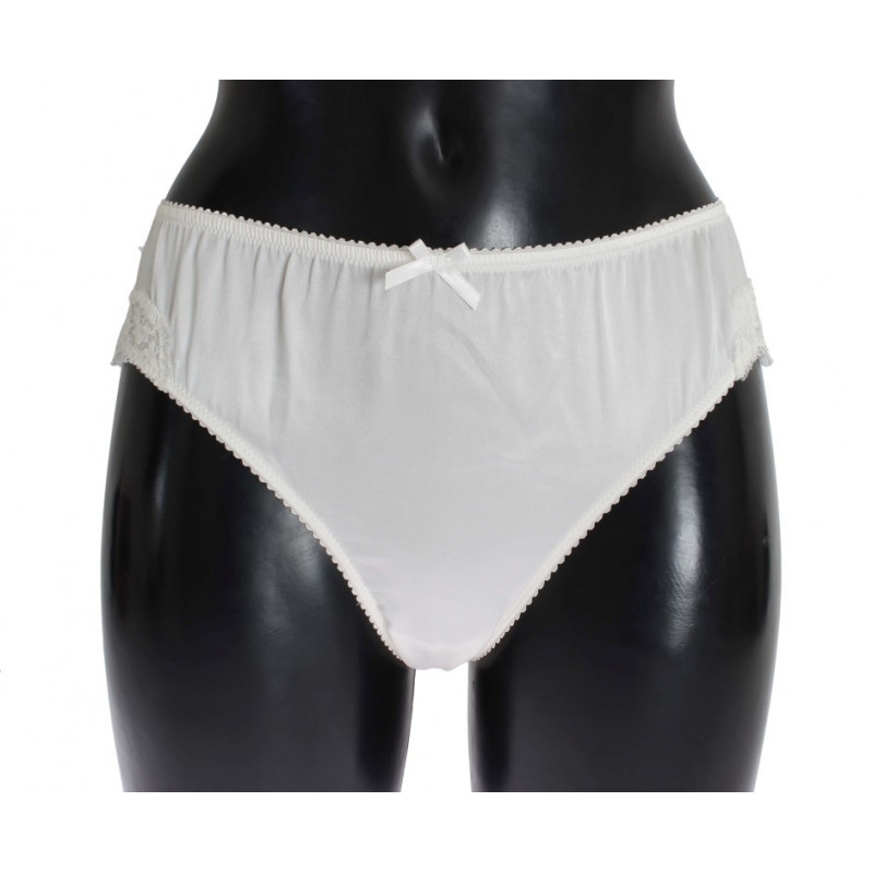 Mutandine intimo elasticizzato in raso bianco - IT1 - XS
