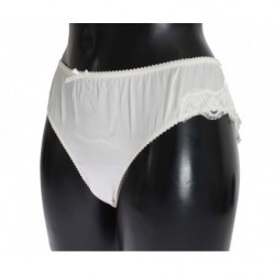 Mutandine intimo elasticizzato in raso bianco - IT1 - XS