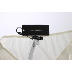 Mutandine intimo elasticizzato in raso bianco - IT1 - XS