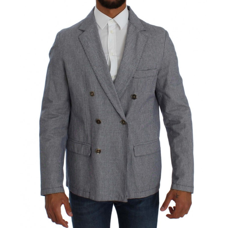 Blazer blu doppiopetto dalla vestibilità regolare - IT50 - L