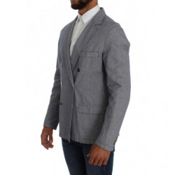 Blazer blu doppiopetto dalla vestibilità regolare - IT50 - L