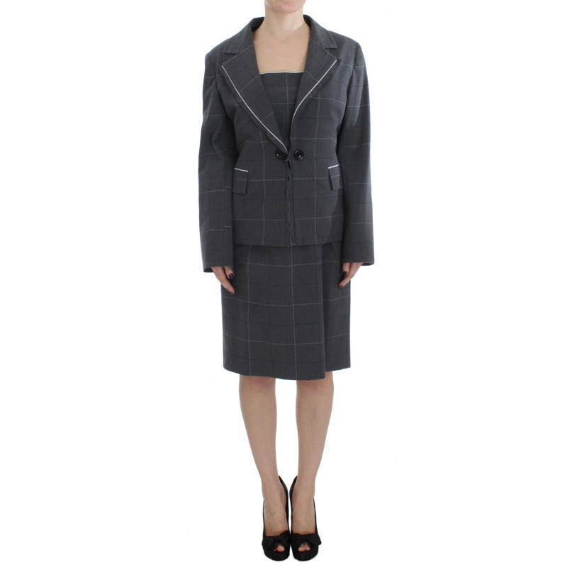 Completo abito tubino elasticizzato grigio - IT50 - XXL