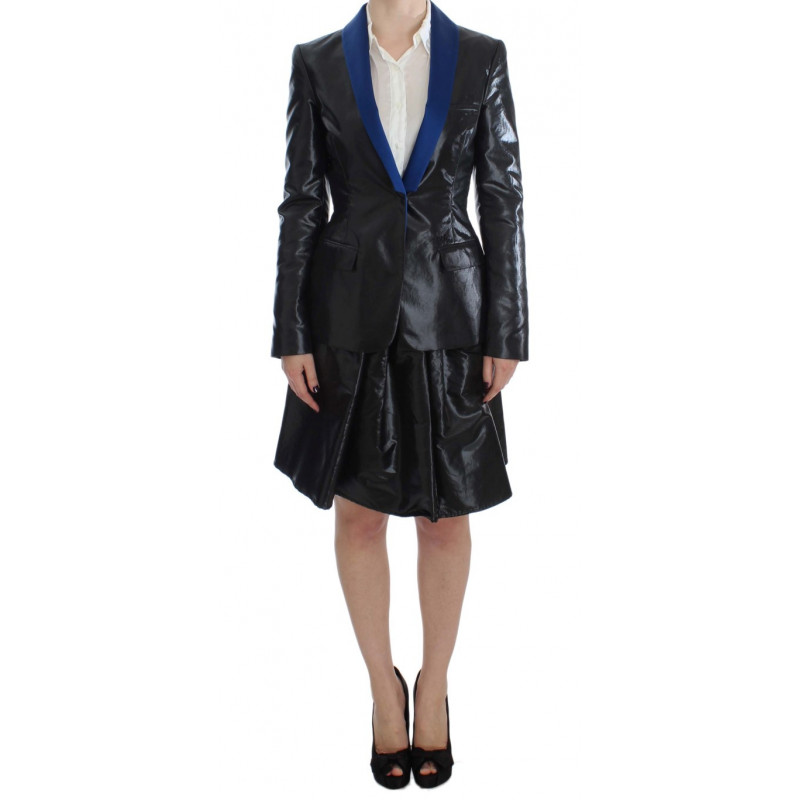 Gonna e blazer da completo a due pezzi blu nero - IT40-S