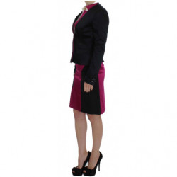 Gonna e blazer da completo a due pezzi rosa nero - IT40-S