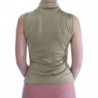 Camicetta con collo alto in nylon dorato - IT44 - M