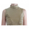 Camicetta con collo alto in nylon dorato - IT44 - M