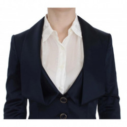 Giacca blazer monopetto blu a tre bottoni - IT40-S