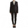 Abito marrone elasticizzato a due bottoni - IT40-S