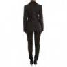 Abito marrone elasticizzato a due bottoni - IT40-S