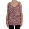 Top blusa in viscosa seta con stampa floreale rosa - IT40-S