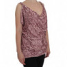 Top blusa in viscosa seta con stampa floreale rosa - IT40-S