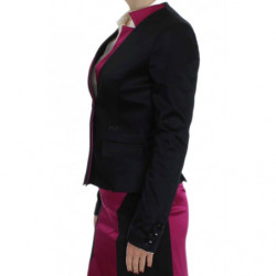 Giacca blazer elasticizzata rosa nera - IT40-S