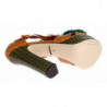 Scarpe sandalo plateau cristallo pelle arancione - EU38.5/US8