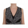 Top in camicetta di seta nera grigia - IT40-S