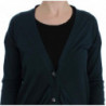 Maglione cardigan abbottonato verde - IT42-M