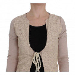 Maglione avvolgente in pizzo floreale rosa - IT42-M