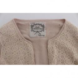 Maglione avvolgente in pizzo floreale rosa - IT42-M
