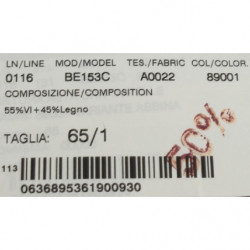 Cintura larga perline legno rafia marrone - 65 CM / 26 INCHES