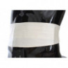 Fascia da smoking in seta bianca con cintura larga - IT44 - XS