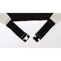 Fascia da smoking in seta bianca con cintura larga - IT44 - XS