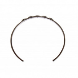 Bracciale rigido in argento 925 con cristalli neri - M