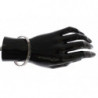 Bracciale rigido in argento 925 con cristalli neri - M