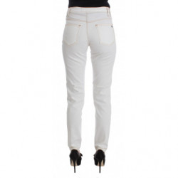 Jeans slim fit in misto cotone bianco - W26