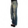 Jeans bootcut slim fit in cotone lavato blu - W26