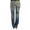 Jeans bootcut slim fit in cotone lavato blu - W26