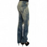 Jeans bootcut slim fit in cotone lavato blu - W26