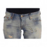 Jeans bootcut slim fit in cotone lavato blu - W26