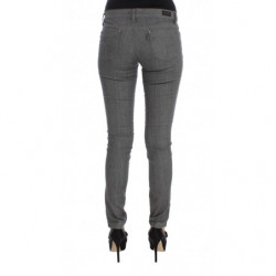 Jeans slim fit in misto cotone grigio - W26