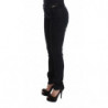 Jeans slim fit in denim di cotone nero - W26