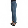 Jeans cropped slim fit in cotone blu - W26