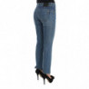 Jeans cropped slim fit in cotone blu - W26