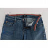 Jeans cropped slim fit in cotone blu - W26