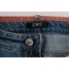 Jeans cropped slim fit in cotone blu - W26