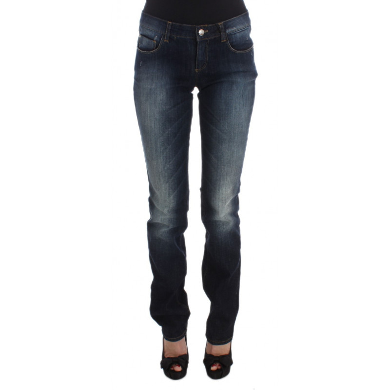 Jeans bootcut slim fit in cotone blu - W26