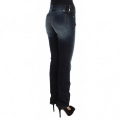 Jeans bootcut slim fit in cotone blu - W26