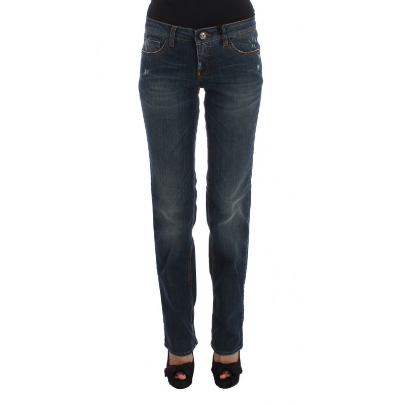Jeans bootcut in misto cotone blu - W26